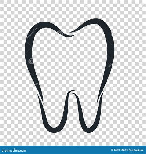 Tooth Logo Icon For Dentist Or Stomatology Dental Care Design Te Stock