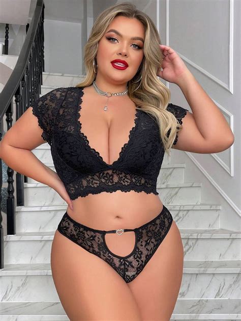 Plus Size Women S Lace Lingerie Set SHEIN USA