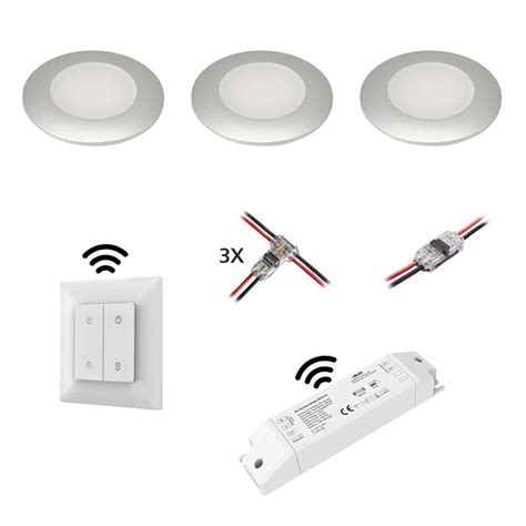 Lampe Encastr E Set Of Wireless Led Recessed Spotlights Vdc W