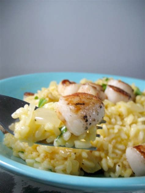 Pan Seared Sea Scallops with Parmesan & Lemon Risotto | Keys to the Cucina