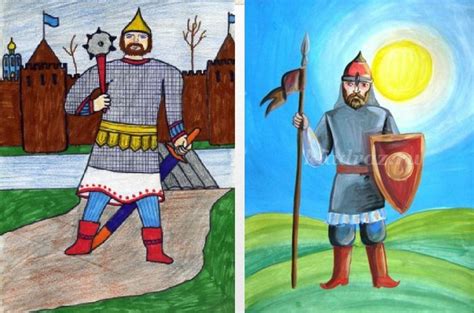 Рисунки детей герои защитники 4 класс