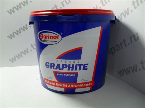 Смазка Агринол Графитная ведро 4,5кг. Agrinol арт. 28083 - купить в ...