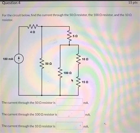 Solved Question 4 15 Pts For The Circuit Below Find The