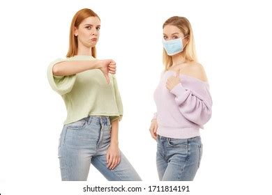 Two Beautiful Women Blonde Woman Mask Stock Photo 1711814191 Shutterstock