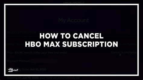 How to Cancel HBO Max Subscription - The Step-by-Step Guide!