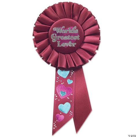 Beistle Worlds Greatest Lover Rosette 6 Pack Oriental Trading