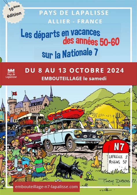 Embouteillage des années 50 60 sur la Nationale 7