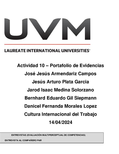 A10 JJAC Actividad 10 Portafolio de Evidencias José Jesús