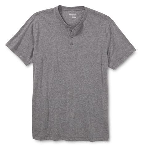 Basic Editions Mens Big And Tall Classic Fit Henley Shirt