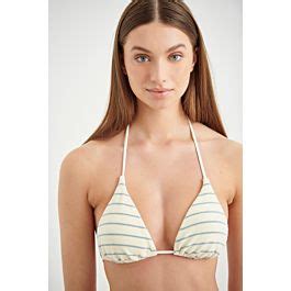 Striped Swimwear Triangle Bikini Top Sugarfreeshops