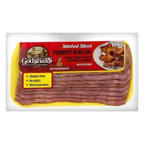 Godshalls Smoked Sliced Turkey Bacon Obx Grocery Stockers