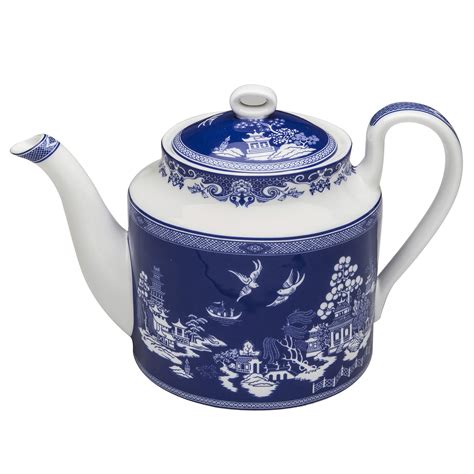 Buy Grace Teaware Bone China Blue Willow Teapot Cup Online At