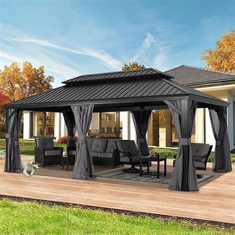 Abccanopy Hardtop Gazebo 12x20 Outdoor Metal Hard Top Gazebo Permanent