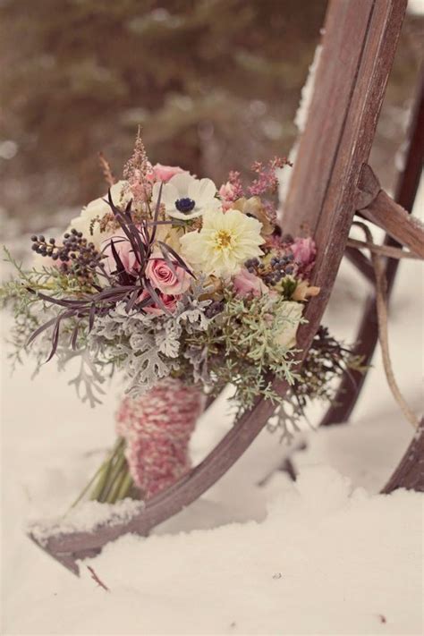 Inspirations Pour Un Mariage En Hiver Bouquet Mari E Champ Tre