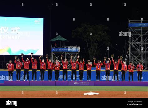 Shaoxing China Nd Oct Japan Team Group Jpn Softball Women