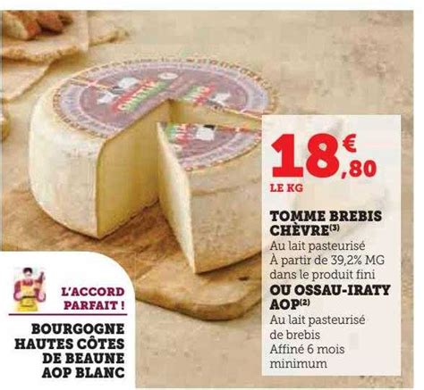 Promo Bourgogne Hautes C Tes De Beaune Aop Blanc Tomme Brebis Ch Vre