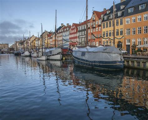 Nyhavn Copenhagen The Canal With Blue Waters Editorial Photo