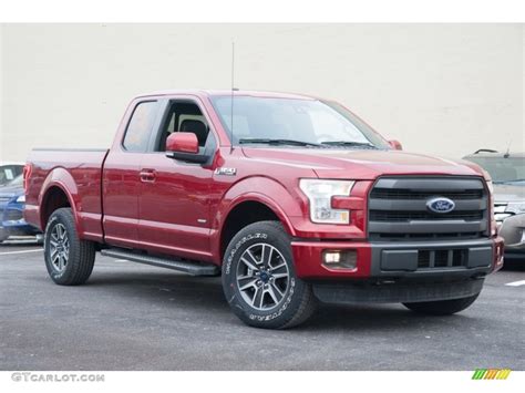 2015 Ruby Red Metallic Ford F150 Lariat Supercab 4x4 101443230 Photo 3 Car