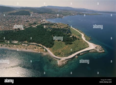 Aerial Photograph Of The Greek Island Of Lesvos Stock Photo Alamy