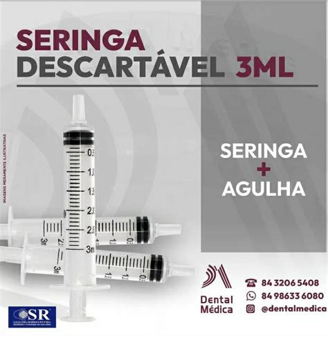 Seringa Descart Vel Agulha Luer Slip Ml Caixa