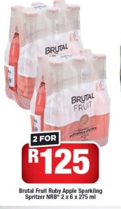 Brutal Fruit Ruby Apple Sparkling Spritzer NRB 2x6x275ml Offer At OK