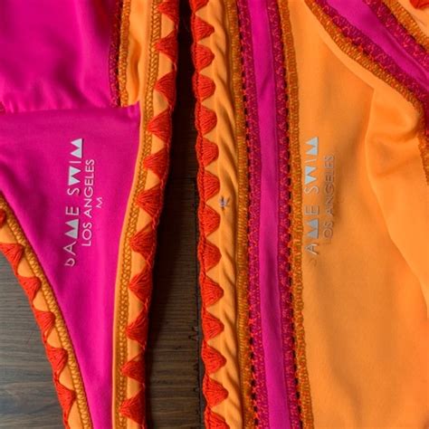 Same Swim Swim Same Swim Pink And Orange Bikini Set Poshmark