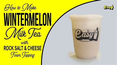 How To Make Wintermelon Milk Tea With Rock Salt Cheese Foam Topping