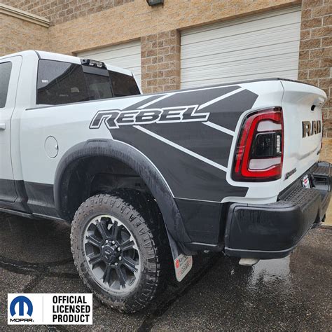2023 2024 2500 Ram Rebel Bed Graphics With Rebel Vinyl Decals Rocky