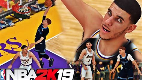 NBA 2k19 Lamelo Ball MyCareer 15 Lamelo DUNKS On Lonzo HALF COURT