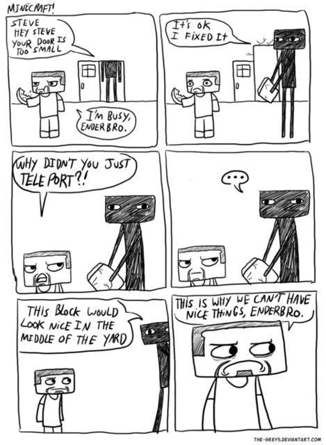 Enderbro On House Building Minecraft Funny Minecraft Minecraft Comics