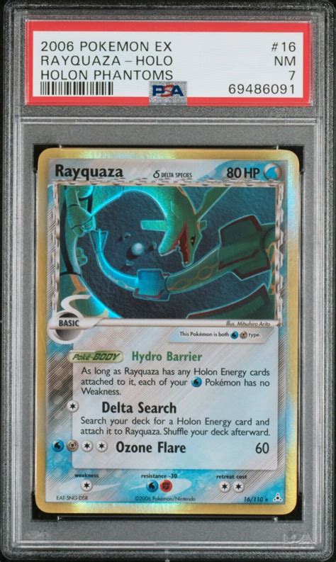 2006 Pokemon EX Holon Phantoms Rayquaza Holo 16 PSA 7 NM EBay