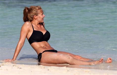 Gemma Atkinson In Black Bikini On A Beach In Aruba Hawtcelebs