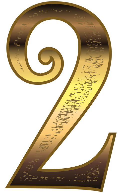 Gold Number Two Png Clip Artpng Gallery Yopriceville High Quality