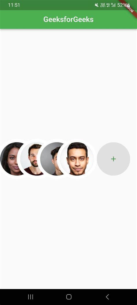 Flutter Create Overlapping Circle Avatar Geeksforgeeks