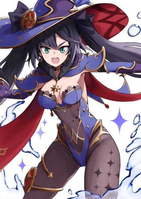 Witch Mona Using Her Black Magic Genshin Impact 2k Wallpaper Download