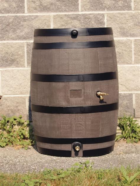 This Handsome Rain Barrel Is Made Of Rugged Polyethylene Colored And