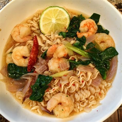 Lulu Cooks And Tells Thai Hot And Sour Shrimp Ramen Noodle Soup