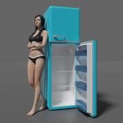 ClassicFridge MAB LowPoly 3D Model 3 Blend Obj Fbx Free3D