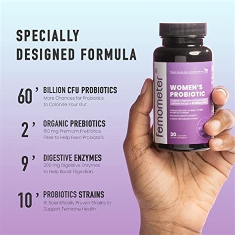 Femometer Probiotics For Women 60 Billion Cfu Acidophilus For Women Digestive Health Womens