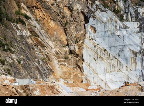 Quarry Of White Carrara Marble In The Apuan Alps Alpi Apuane Tuscany