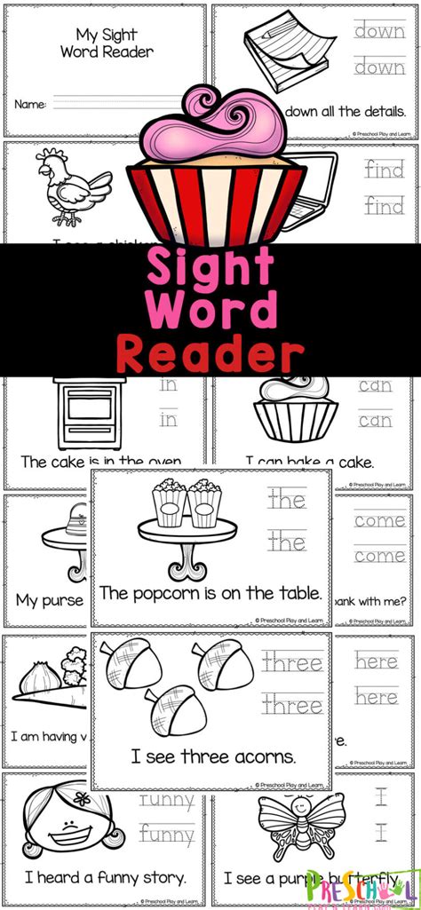 FREE Printable Sight Words Reader for Preschoolers