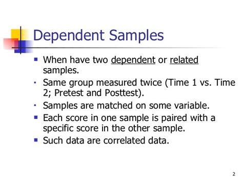 Dependent T Test