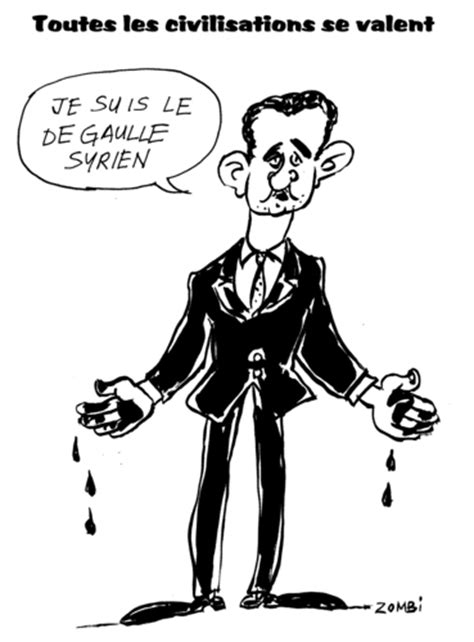 Caricature Bashar El Assad By Zombi Politics Cartoon TOONPOOL