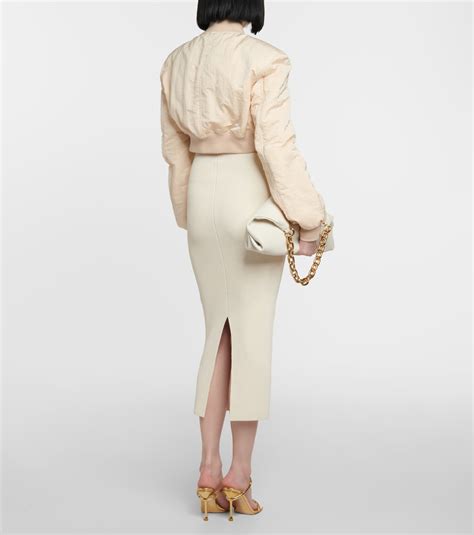 Reggie Cropped Satin Bomber Jacket In White Khaite Mytheresa