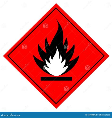 The Flammable Symbol Is Used To Warn Of Hazards Stock Illustration