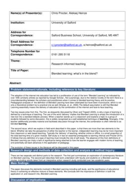 Fillable Online Usir Salford Ac Discussion Paper Proposal Form Usir