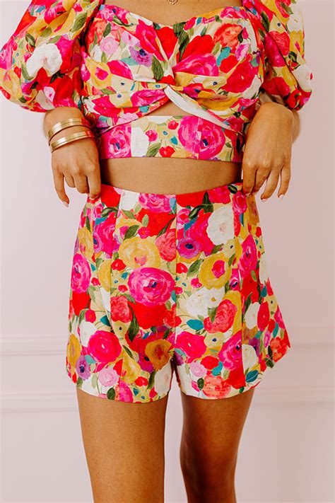 Pocket Full Of Roses High Waist Shorts • Impressions Online Boutique