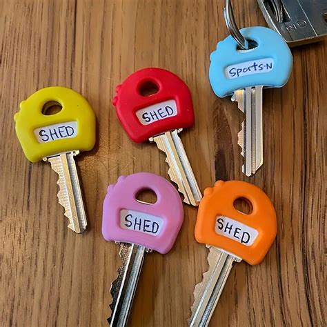 8 Pcs Silicone Key Covers With Labels Flexible Key Identifier Set