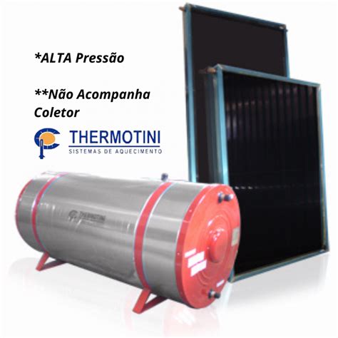 Aquecedor Solar Boiler 1500 Litros Horizontal Alta Pressão Thermotini