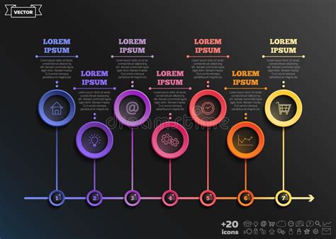 Projeto Infographic Do Vetor C Rculo Colorido Conceito Do Neg Cio